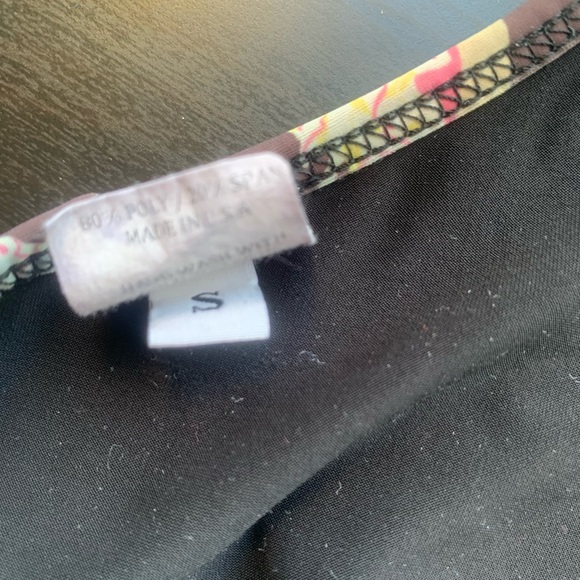 Velvet Sphynx Swimwear Brown/Yellow Pizza Crossback Bikini Top size Small EUC - Picture 5 of 5